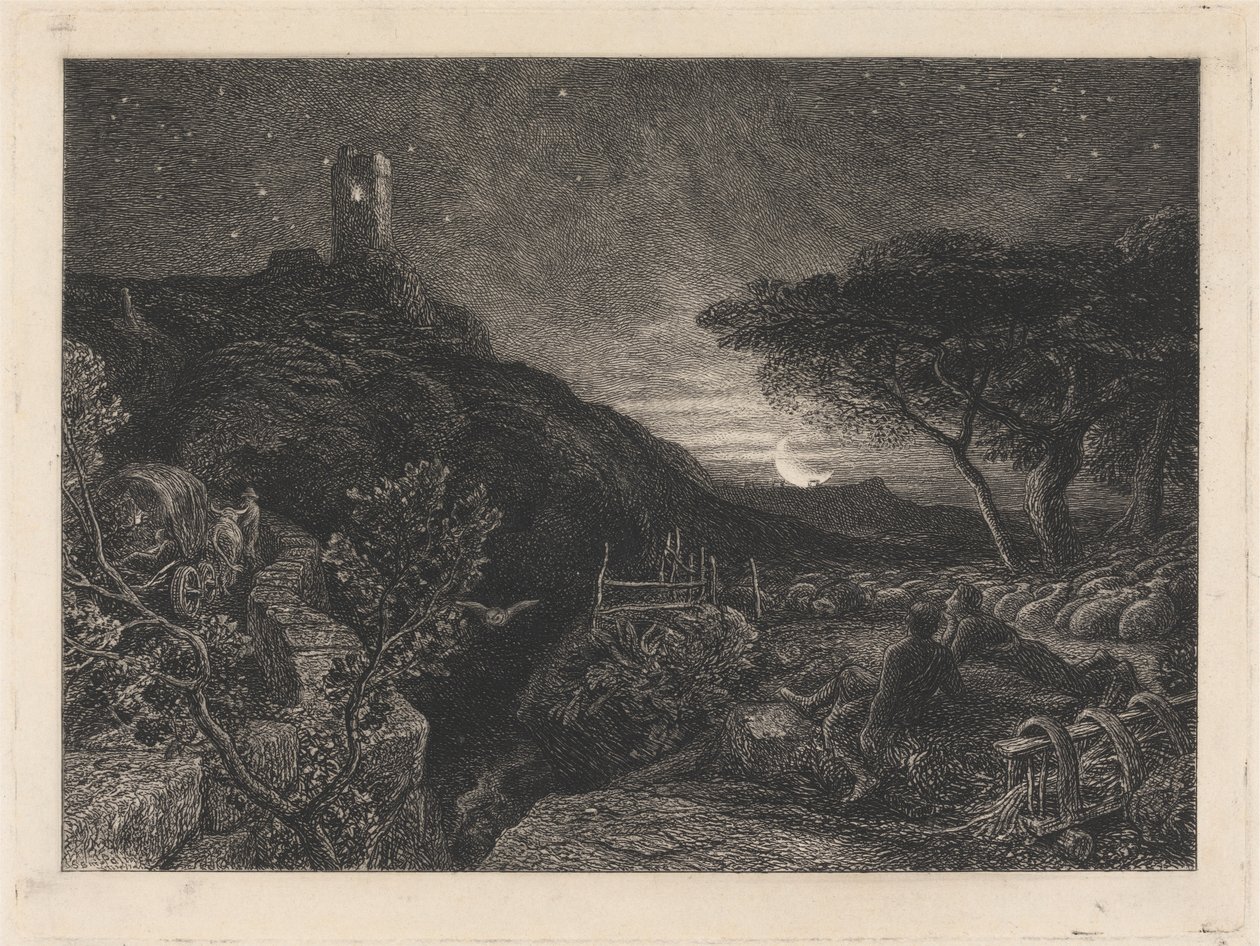 Det ensomme tårnet av Samuel Palmer