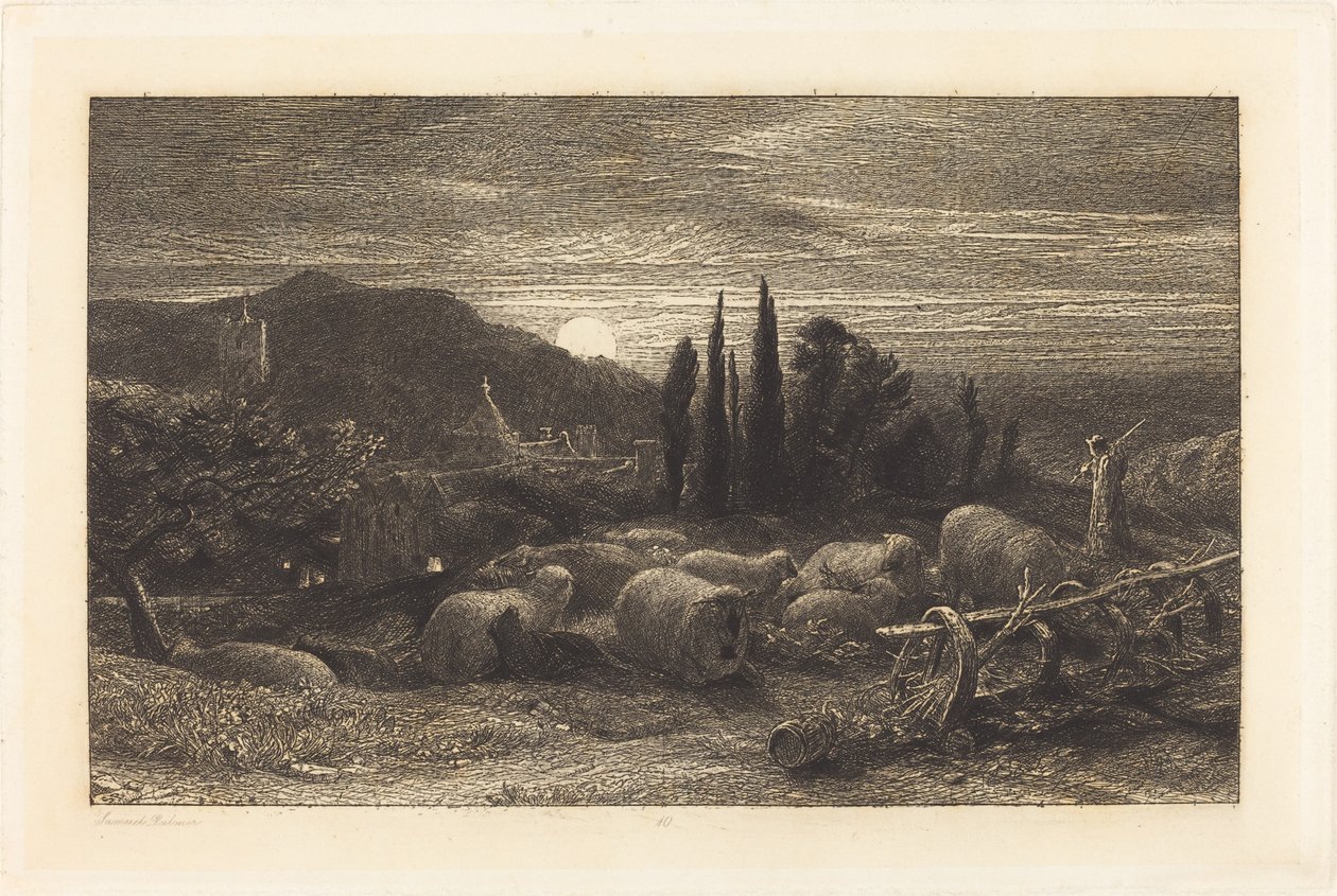 Den stigende månen av Samuel Palmer