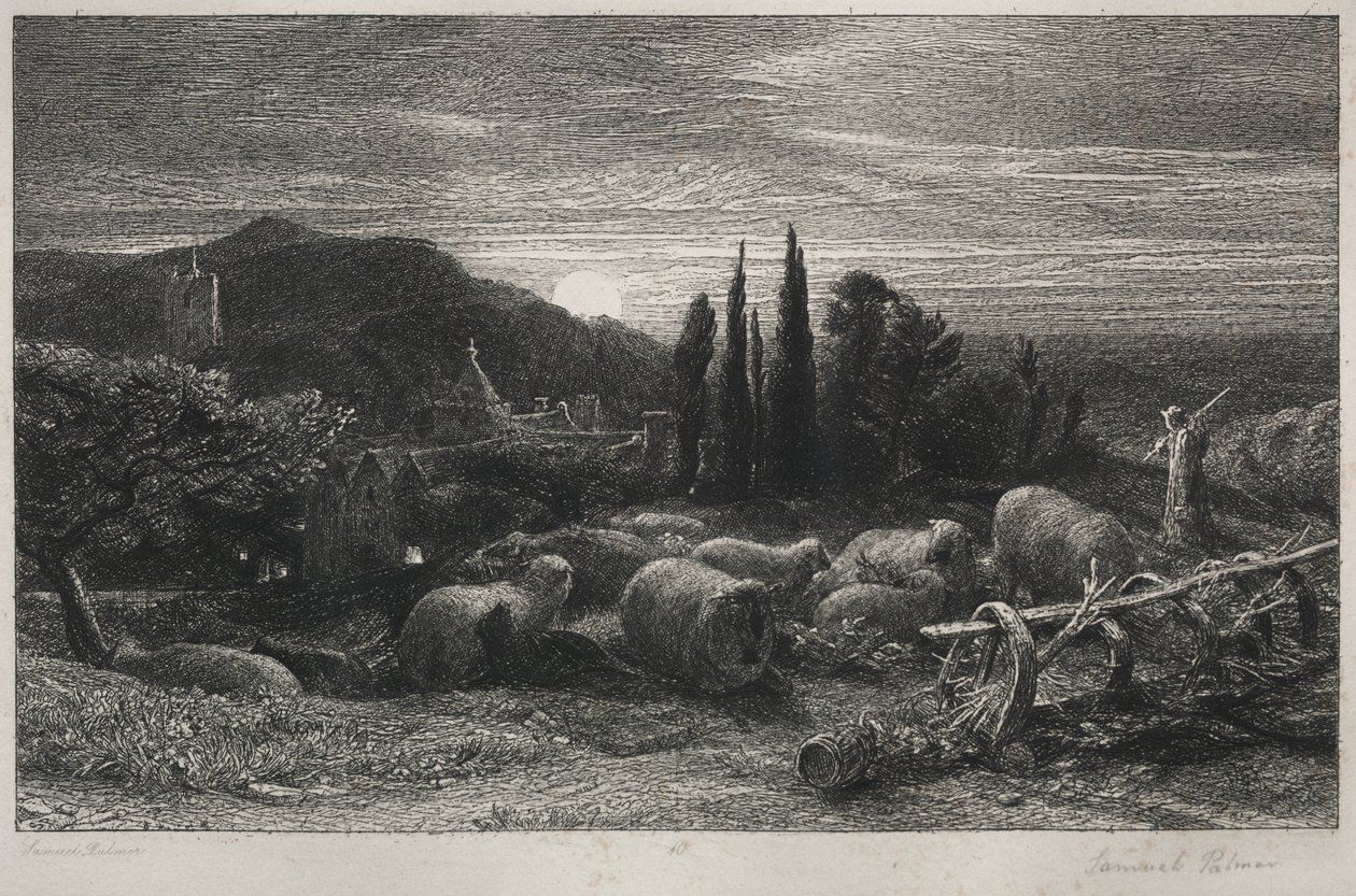 Den stigende månen av Samuel Palmer