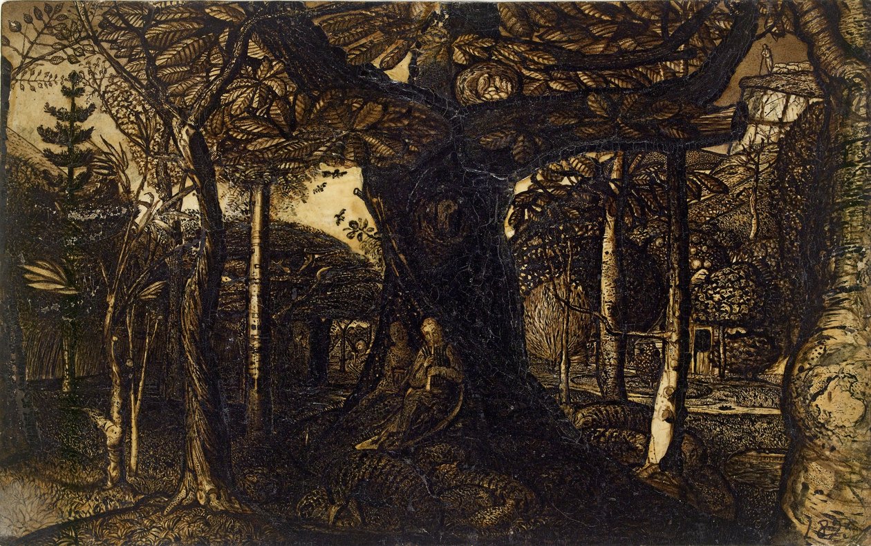 The Skirts of a Wood, 1825 av Samuel Palmer