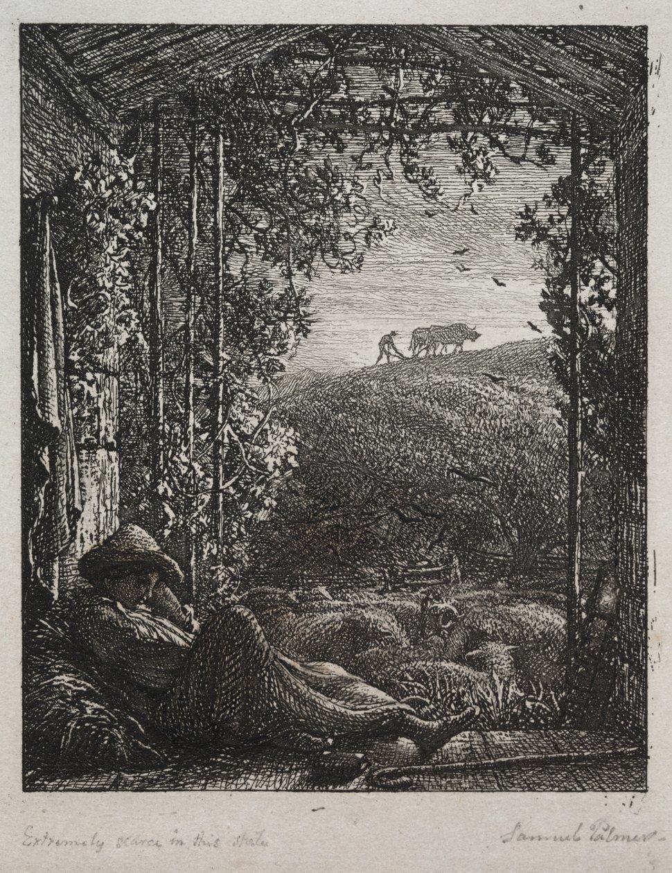 Den sovende hyrden av Samuel Palmer