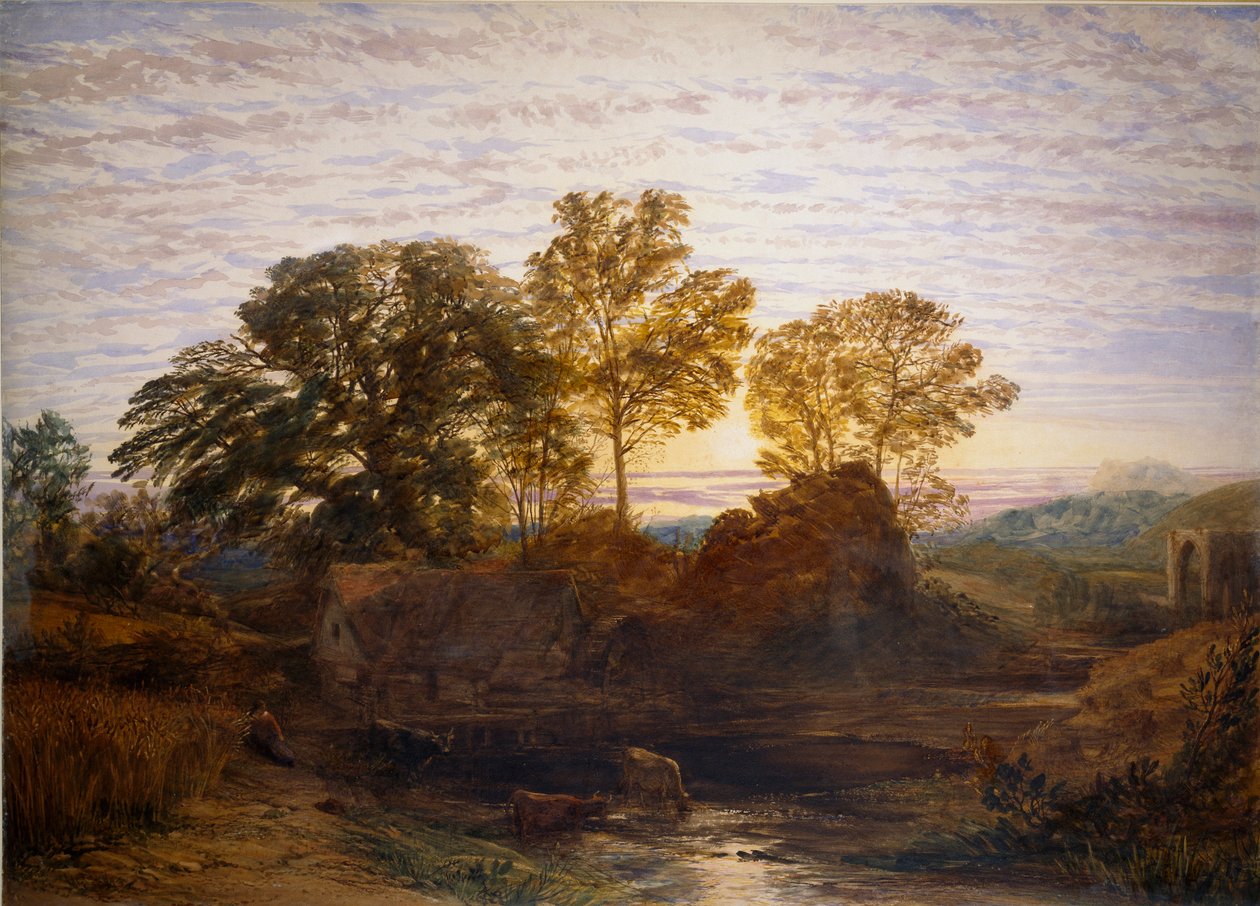 Vannmøllen, c1848-1849 av Samuel Palmer