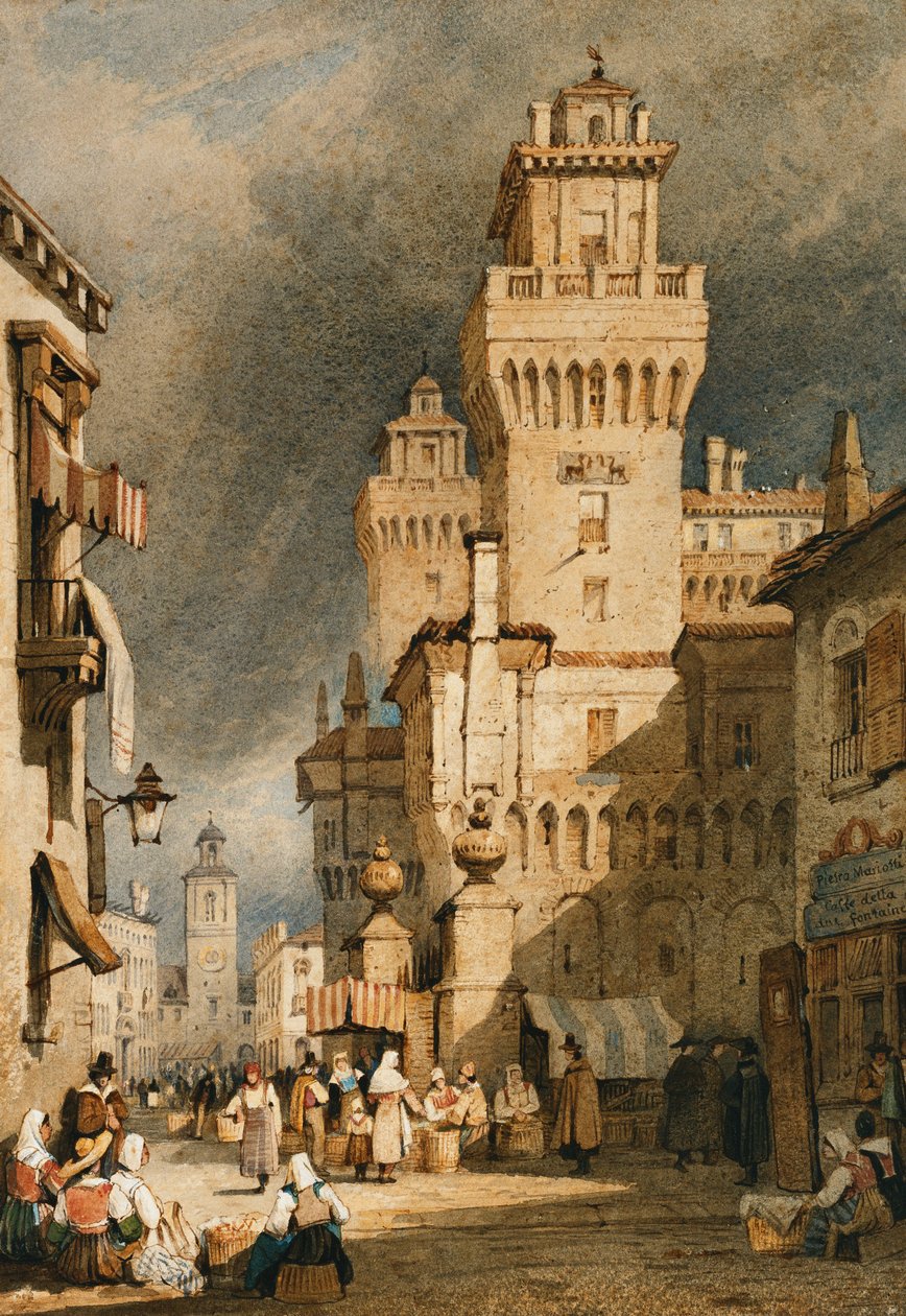 Ferrara, Italia, av Samuel Prout