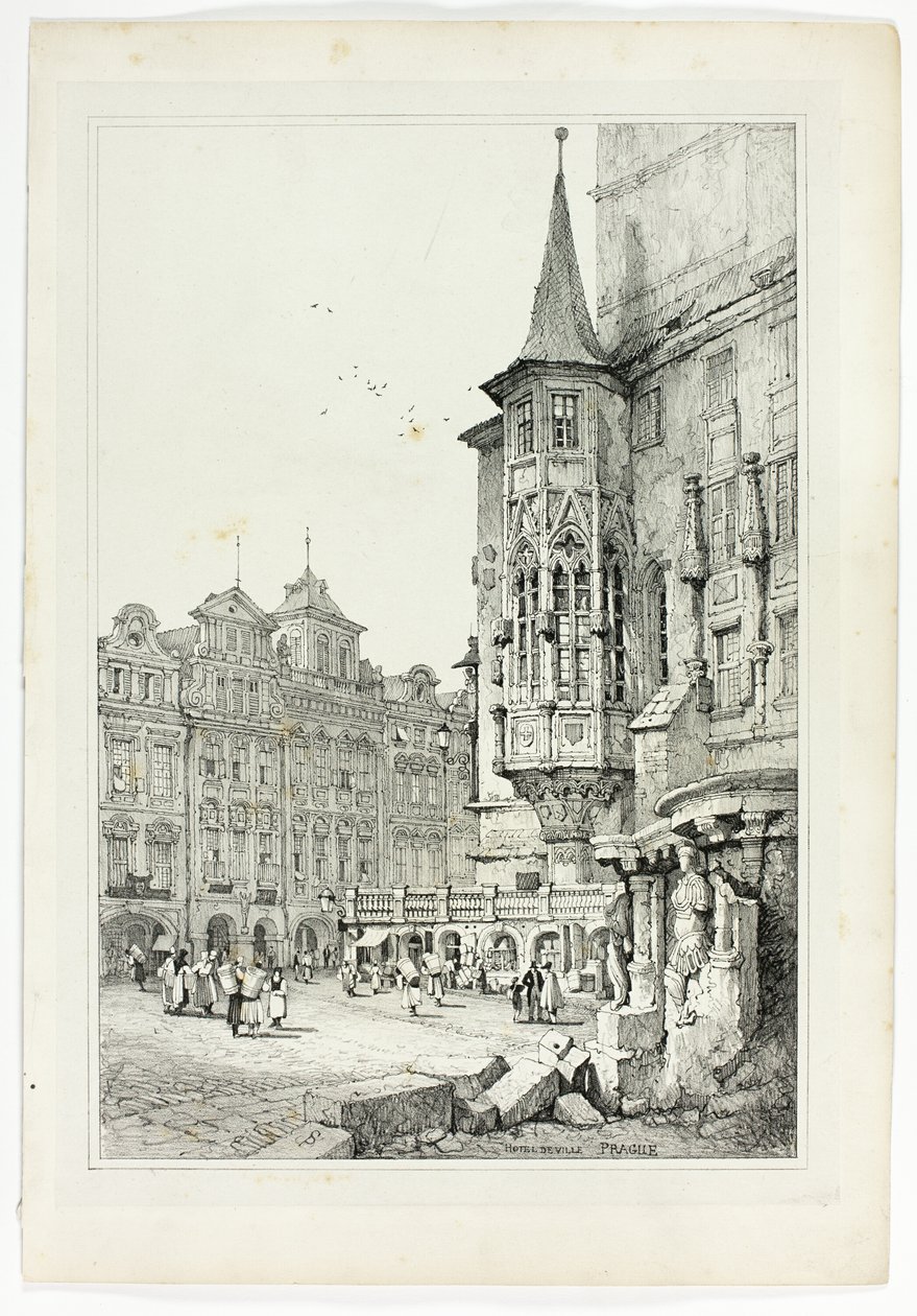 Rådhuset, Praha av Samuel Prout