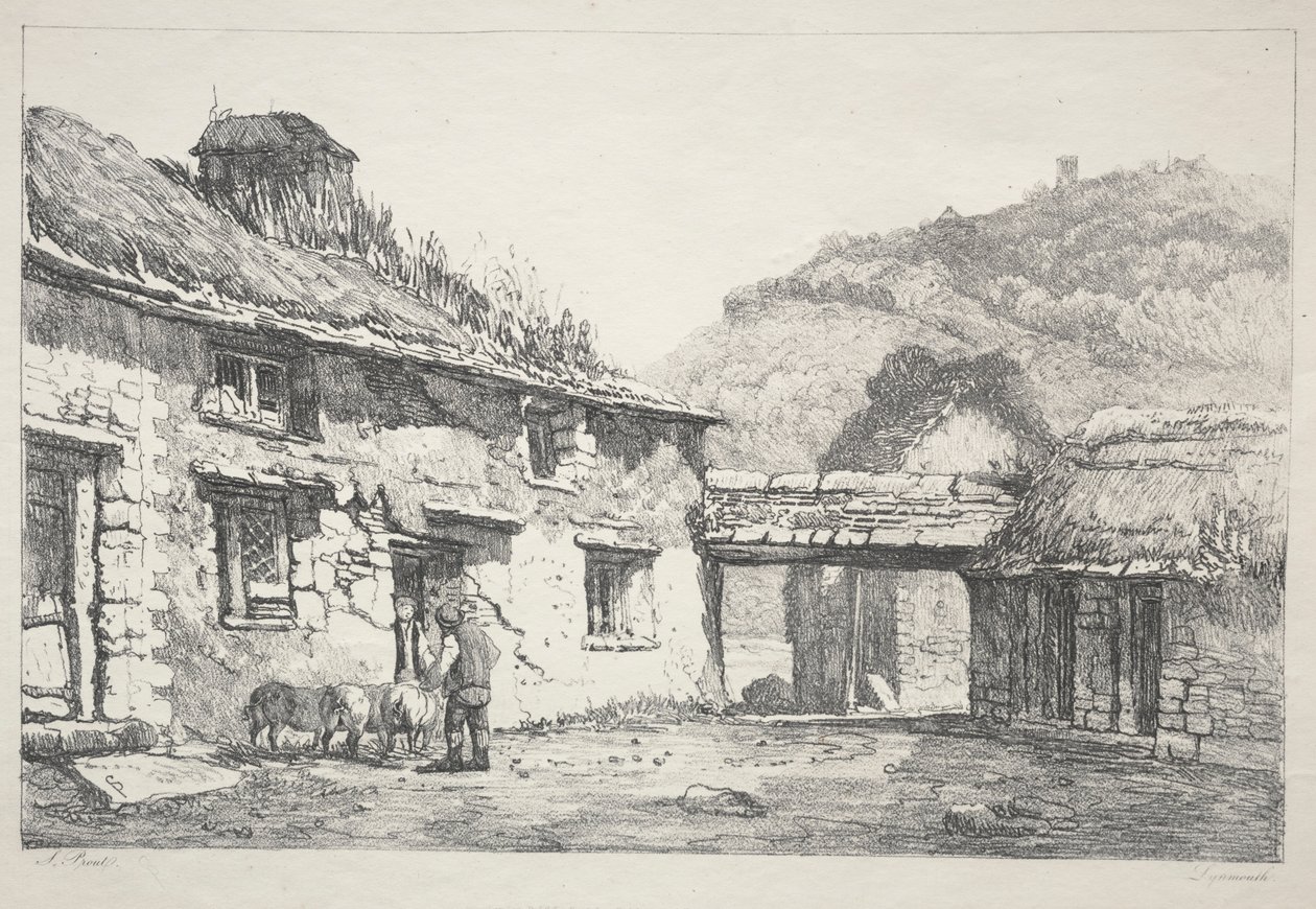 Lynmouth, 1819. av Samuel Prout