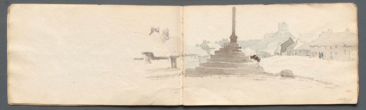 Skissebok: Norham, 1814. av Samuel Prout