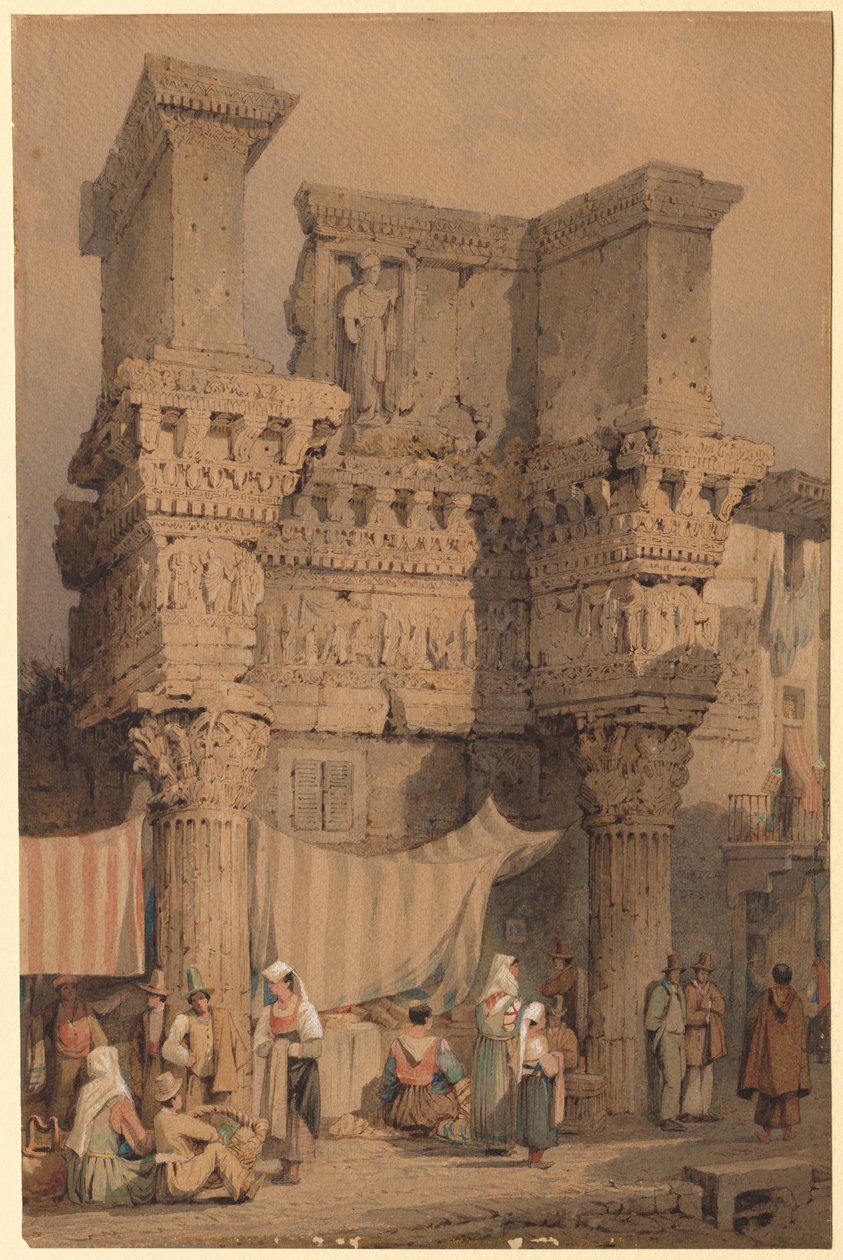 Forum of Nerva, Roma. av Samuel Prout