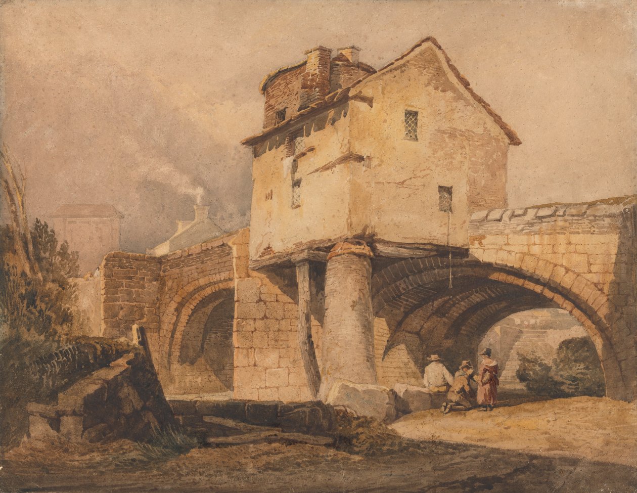 Monnow Bridge, Monmouthshire av Samuel Prout
