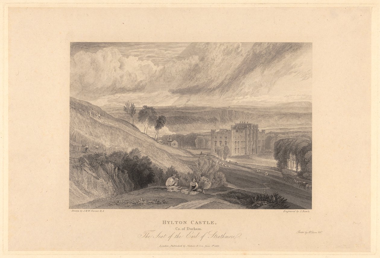 Hylton Castle, County of Durham av Samuel Rawle