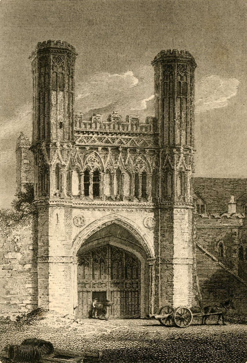St. Augustines Gate, Canterbury Kent, 1802. av Samuel Rawle