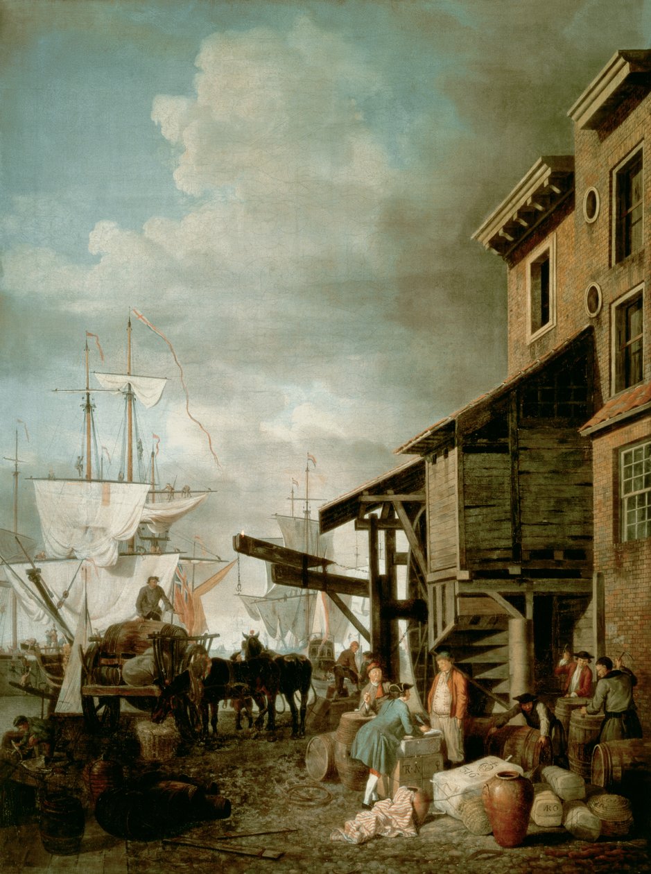 Custom House Quay av Samuel Scott