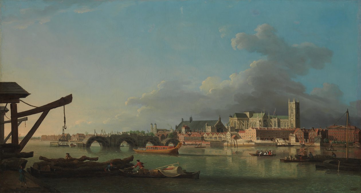 Bygningen av Westminster Bridge. av Samuel Scott