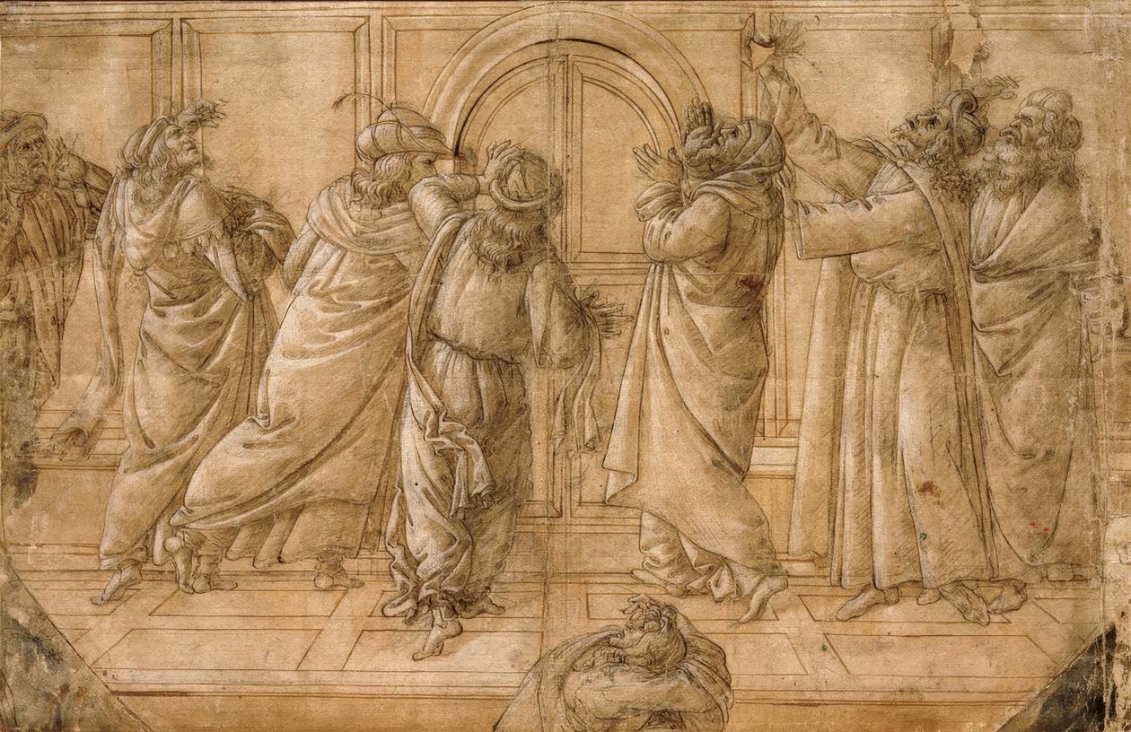Jødene i pinsen av Sandro Botticelli