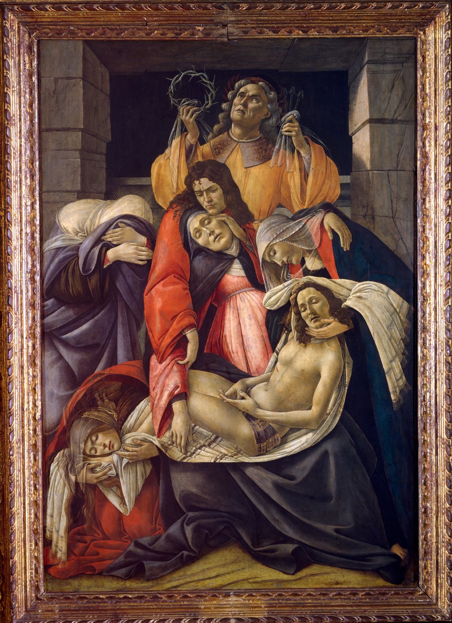 Klagesang over den døde Kristus, ca. 1490-1500 (olje på tre) av Sandro Botticelli