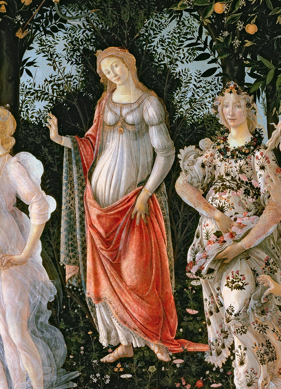 Primavera, ca. 1478, tempera på paneldetalj av 558 av Sandro Botticelli