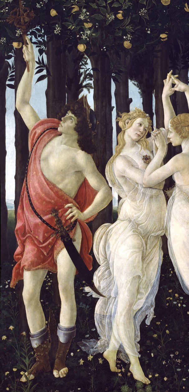 Primavera, ca. 1478, tempera på paneldetalj av 558 av Sandro Botticelli