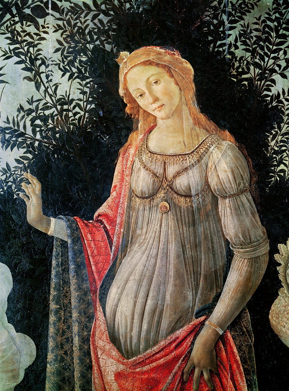 Primavera, detalj av Venus, ca. 1478 (tempera på panel) av Sandro Botticelli