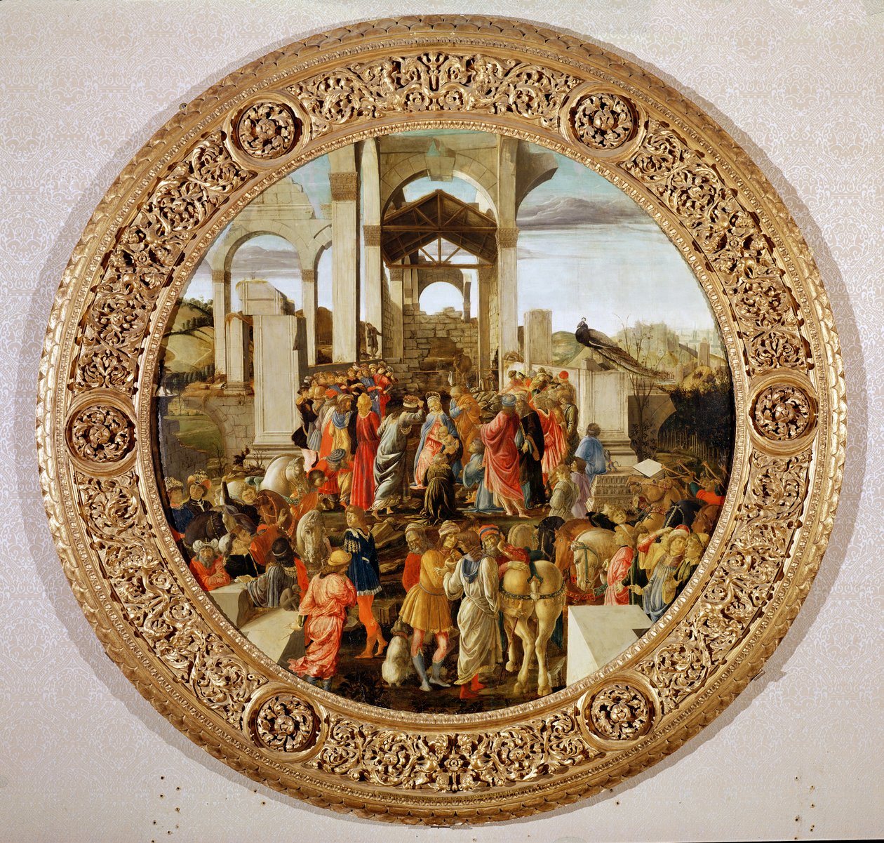 The Adoration of the Kings, ca. 1470-75 (tempera på panel) (se 186450-186451 for detaljer) av Sandro Botticelli