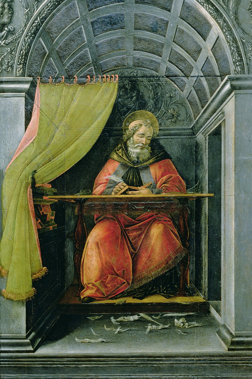 St. Augustine i sin celle av Sandro Botticelli