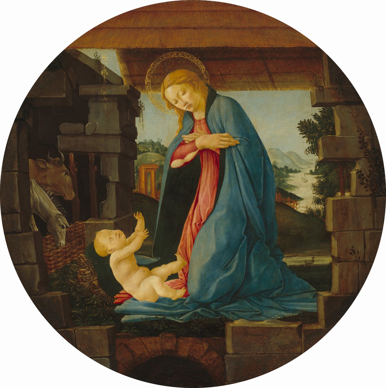 Jomfruen som tilber barnet av Sandro Botticelli