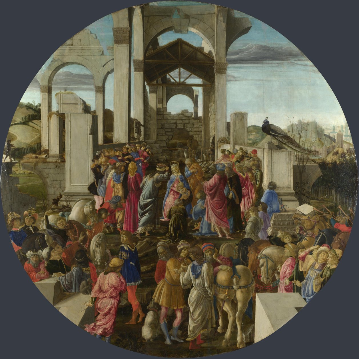 Tilbedelse av magiene av Sandro Botticelli