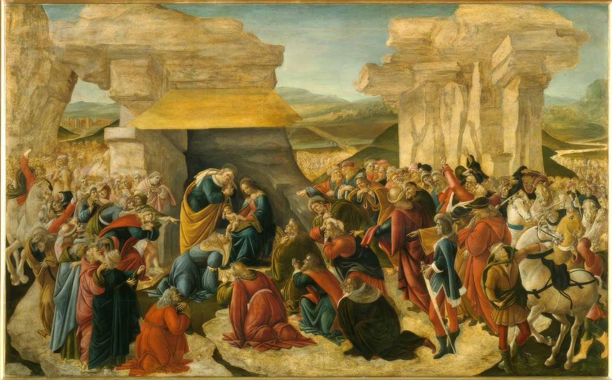 Tilbedelse av magiene av Sandro Botticelli