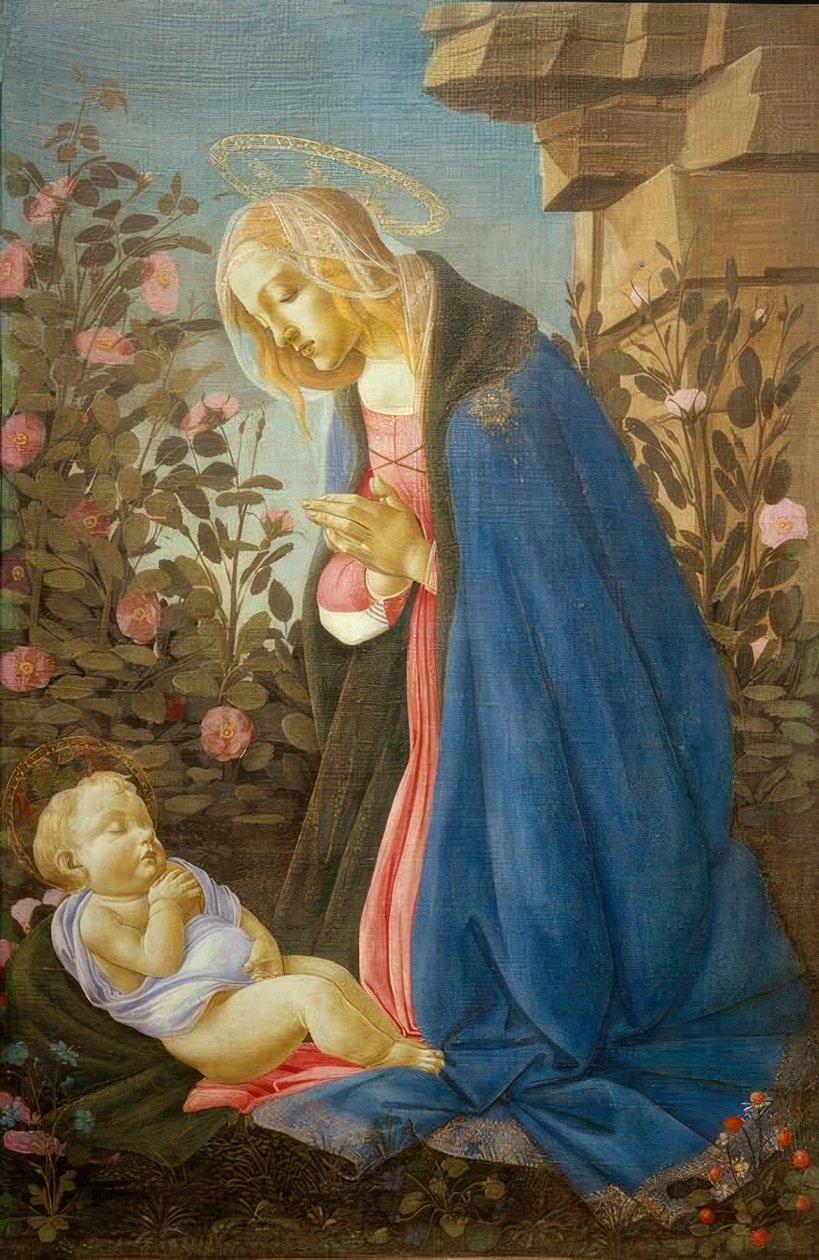 Tilbedelse av barnet (Madonna Wemyss) av Sandro Botticelli