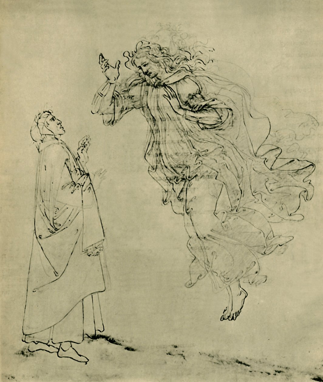 Dante og Beatrice, 1492-1495, 1943. av Sandro Botticelli