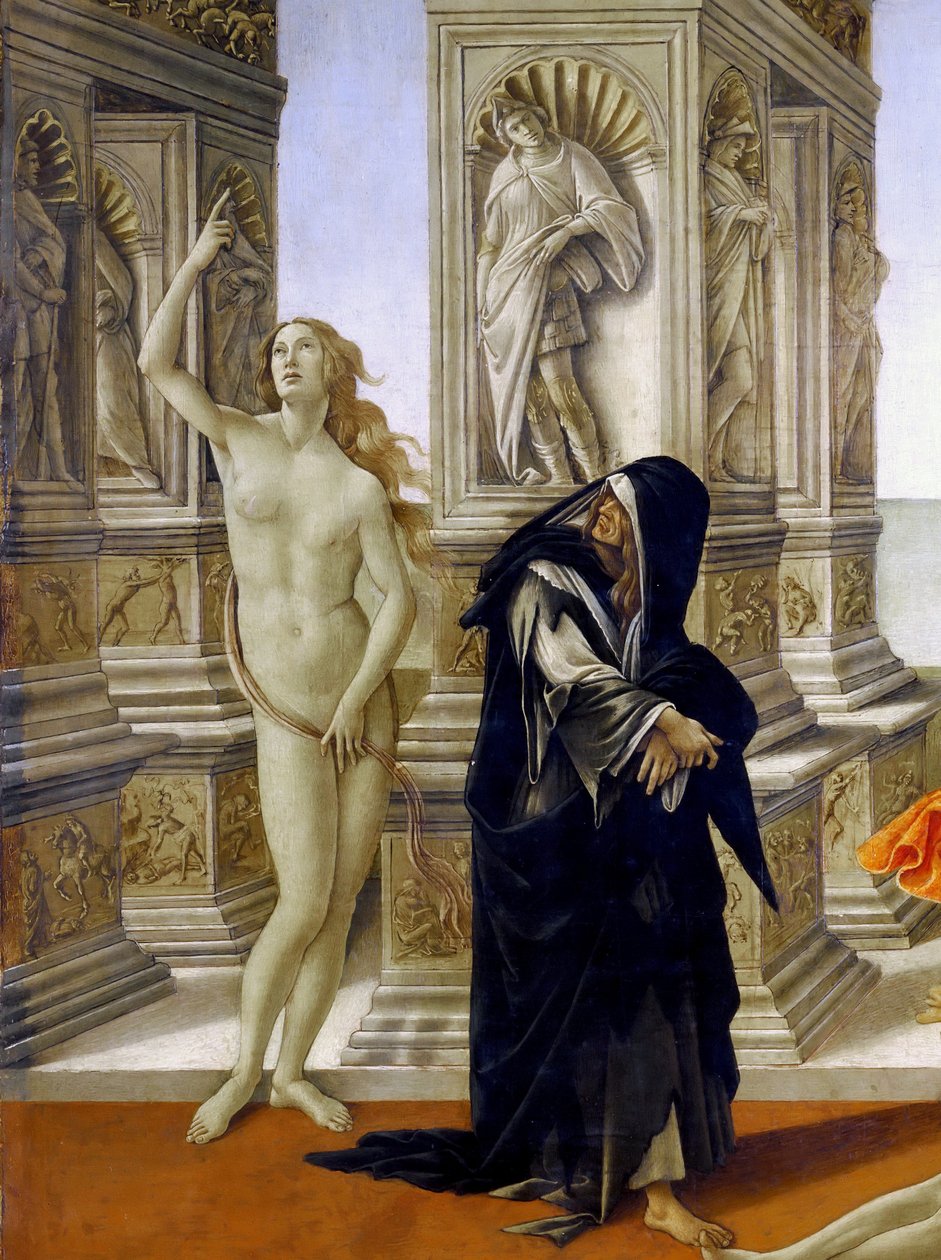 Baktalelsen, detaljen av Sandro Botticelli