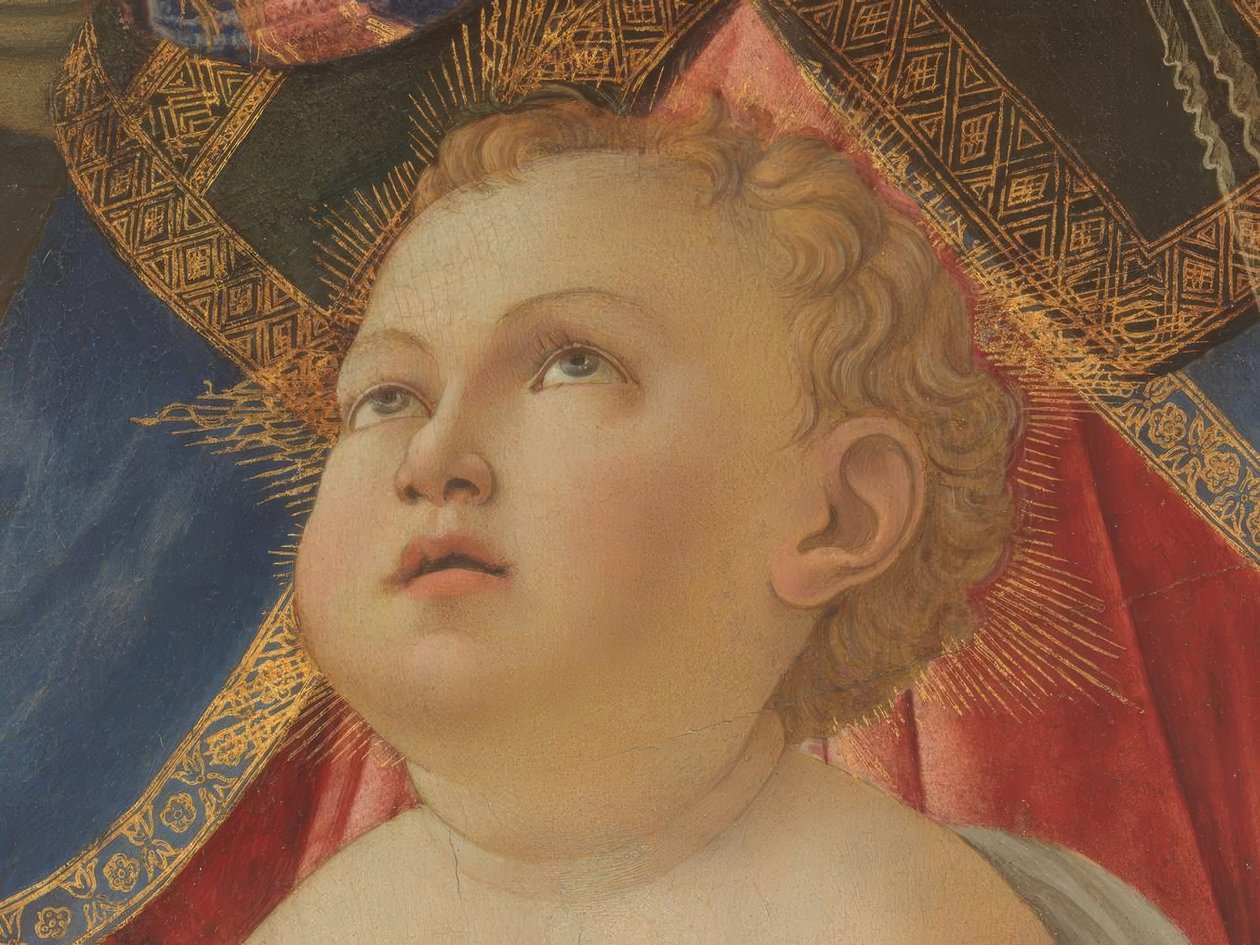 Maria med barnet og fem engler av Sandro Botticelli