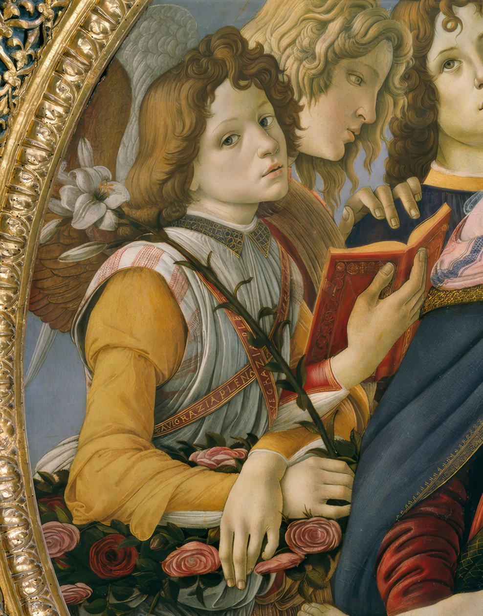 Maria med barnet og seks engler av Sandro Botticelli