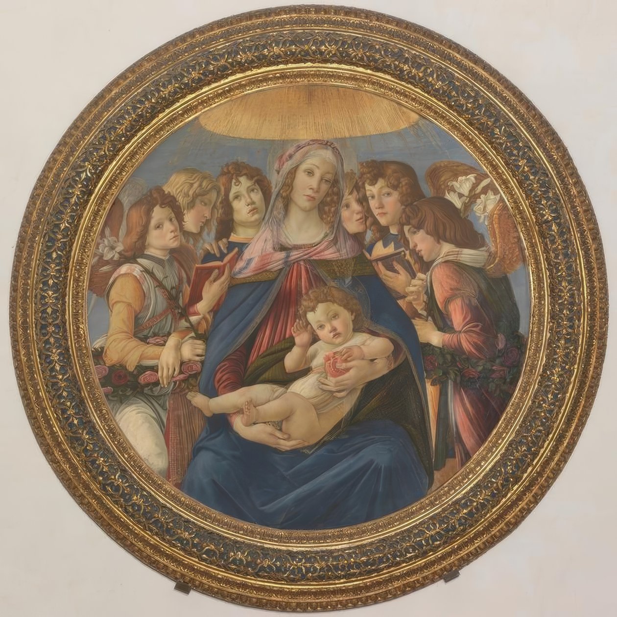Maria med barnet og seks engler av Sandro Botticelli