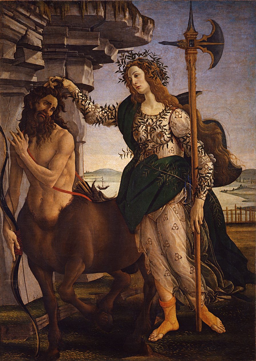 Pallas Athena og Kentauren, 1482 av Sandro Botticelli