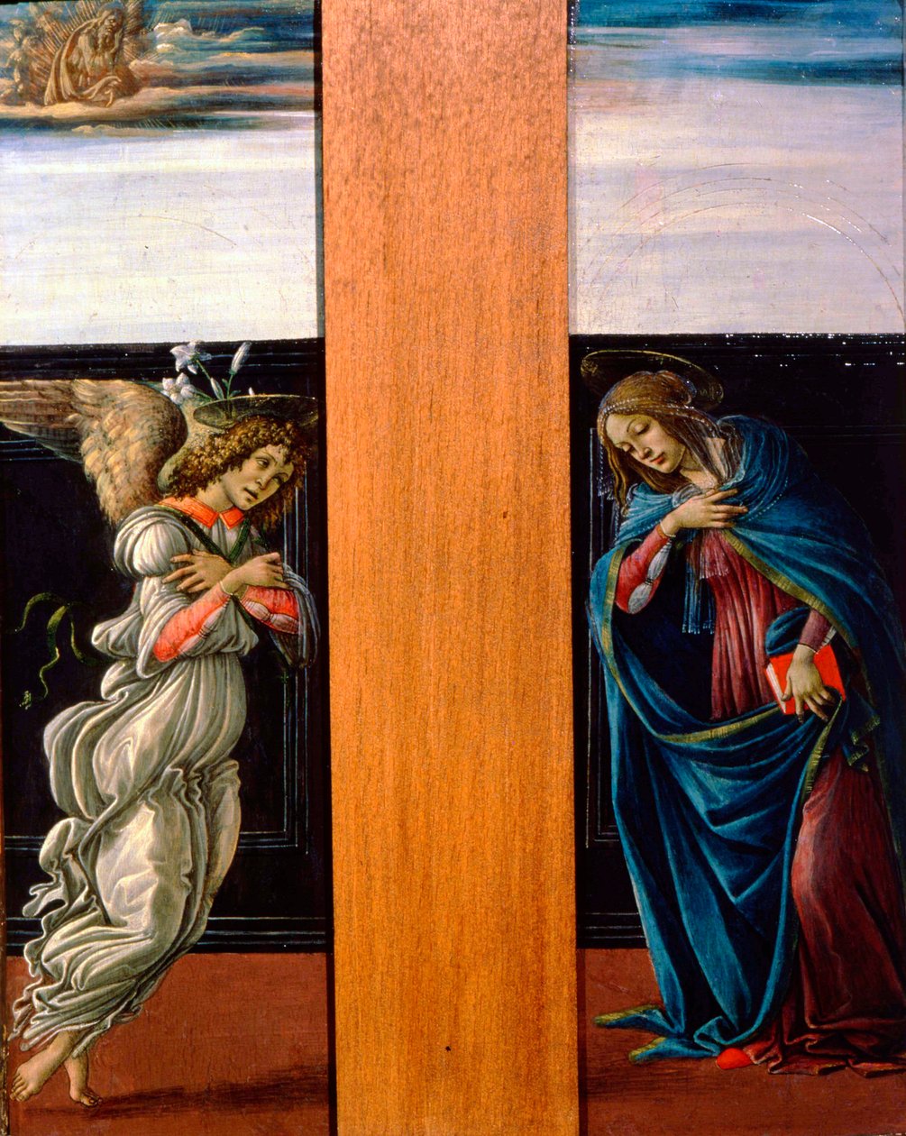 Den bebudede jomfru og erkeengel Gabriel, 1490. av Sandro Botticelli