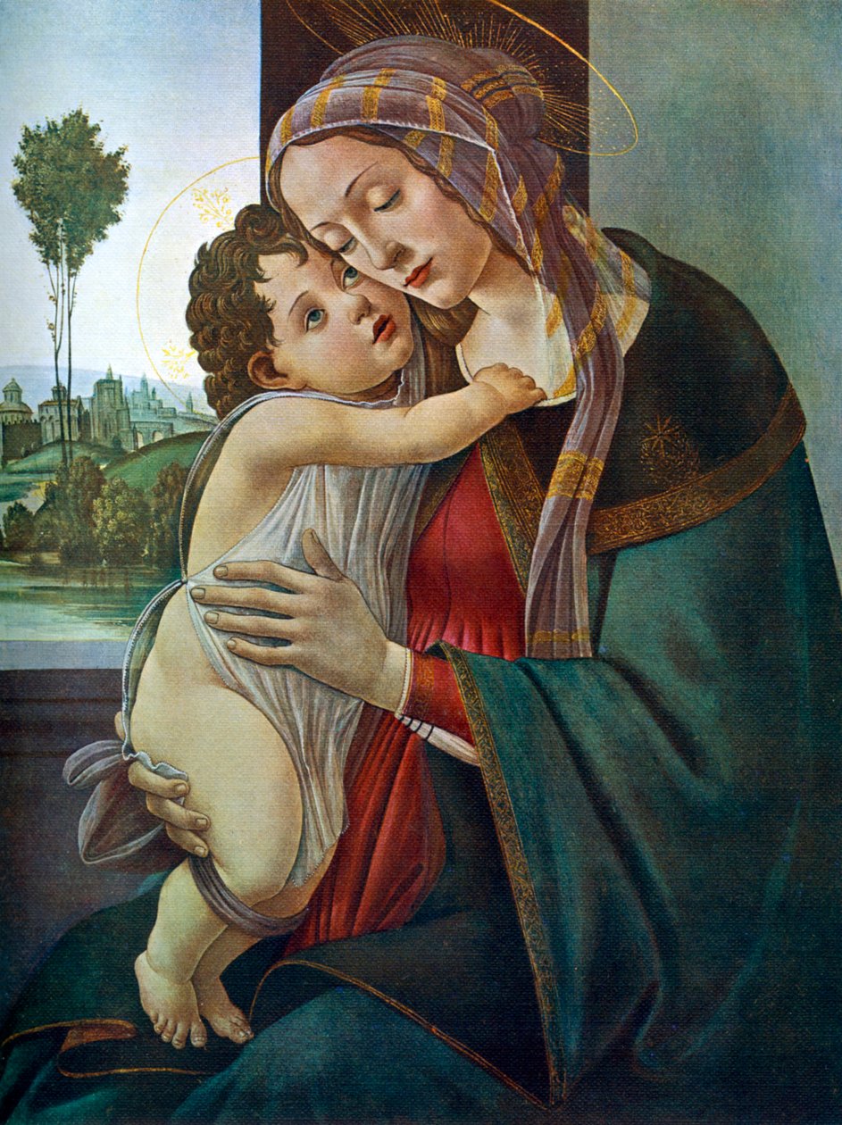 Jomfruen og barnet, c1475-1500, 1912. av Sandro Botticelli