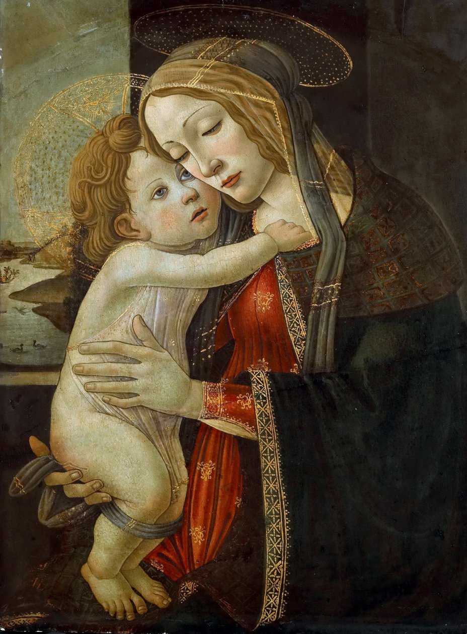 Jomfruen og barnet, ca. 1500. av Sandro Botticelli