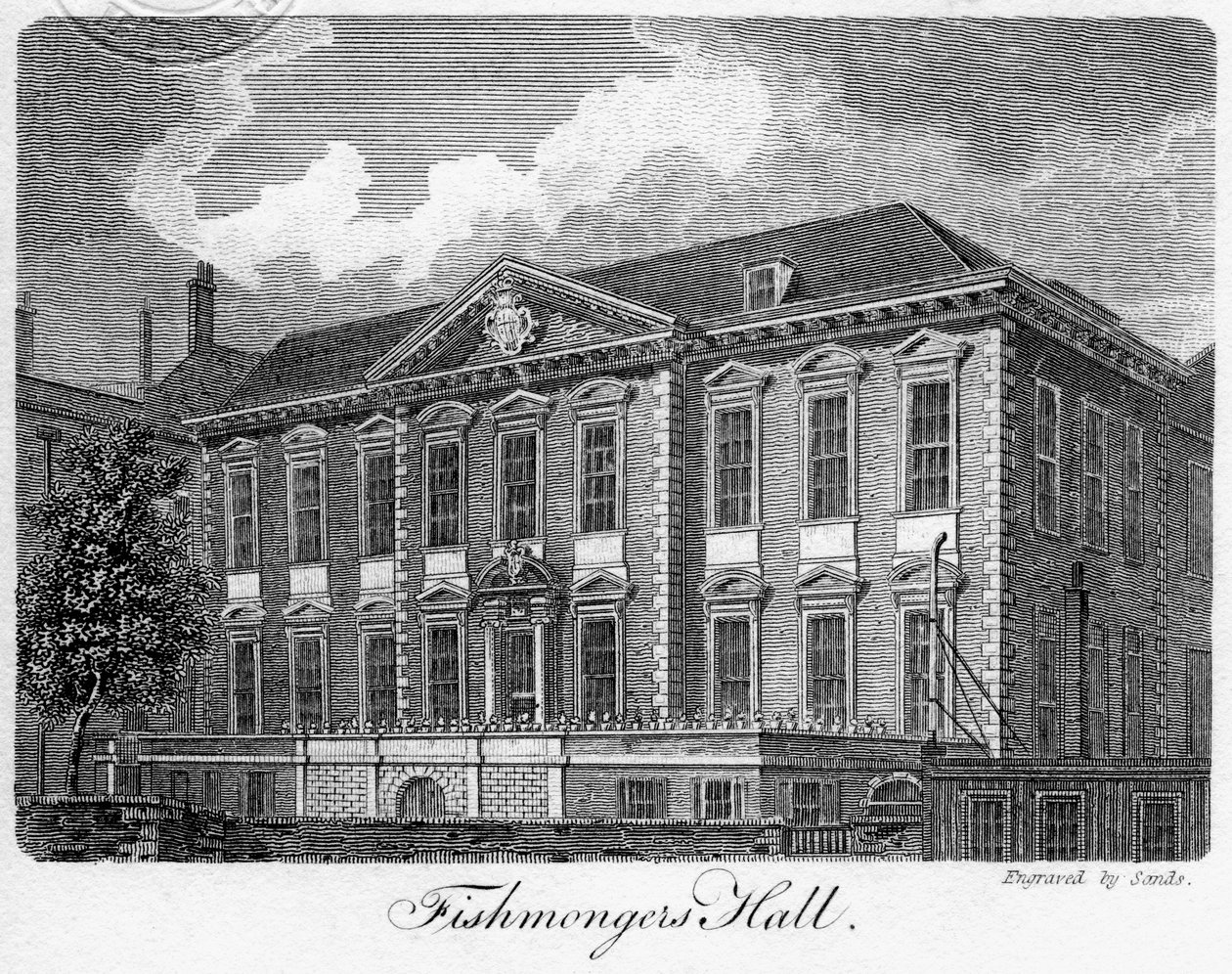 Fishmongers Hall, City of London, 1811. av Sands