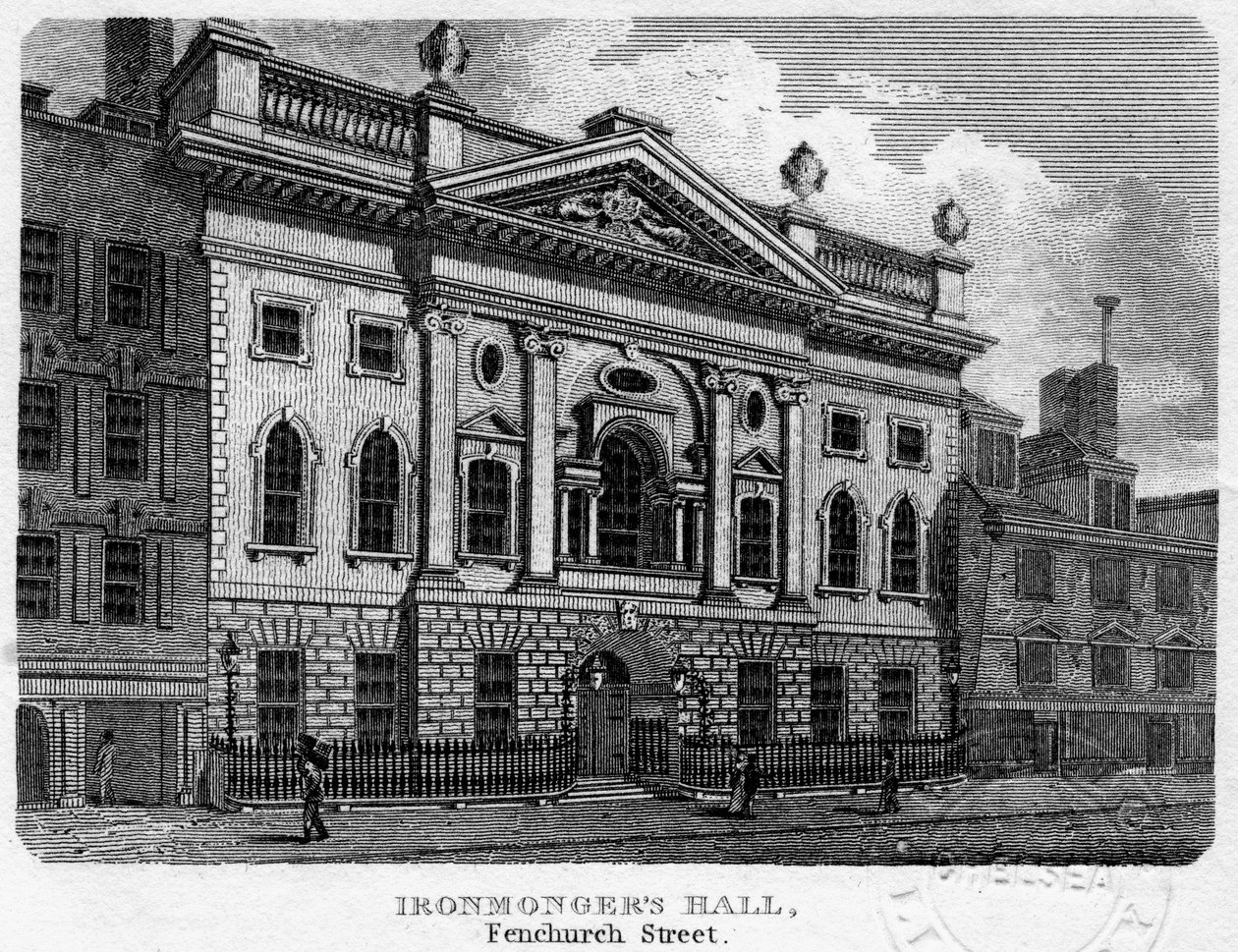 Ironmongers Hall, Fenchurch Street, City of London, 1812. av Sands