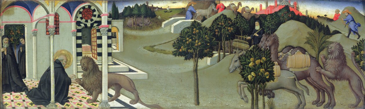 St. Hieronymus og løven, 1444 av Sano di Pietro