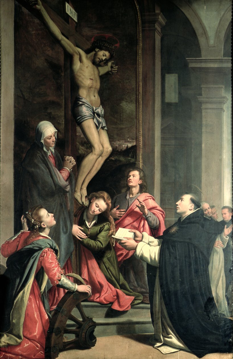 St. Thomas i bønn av Santi di Tito
