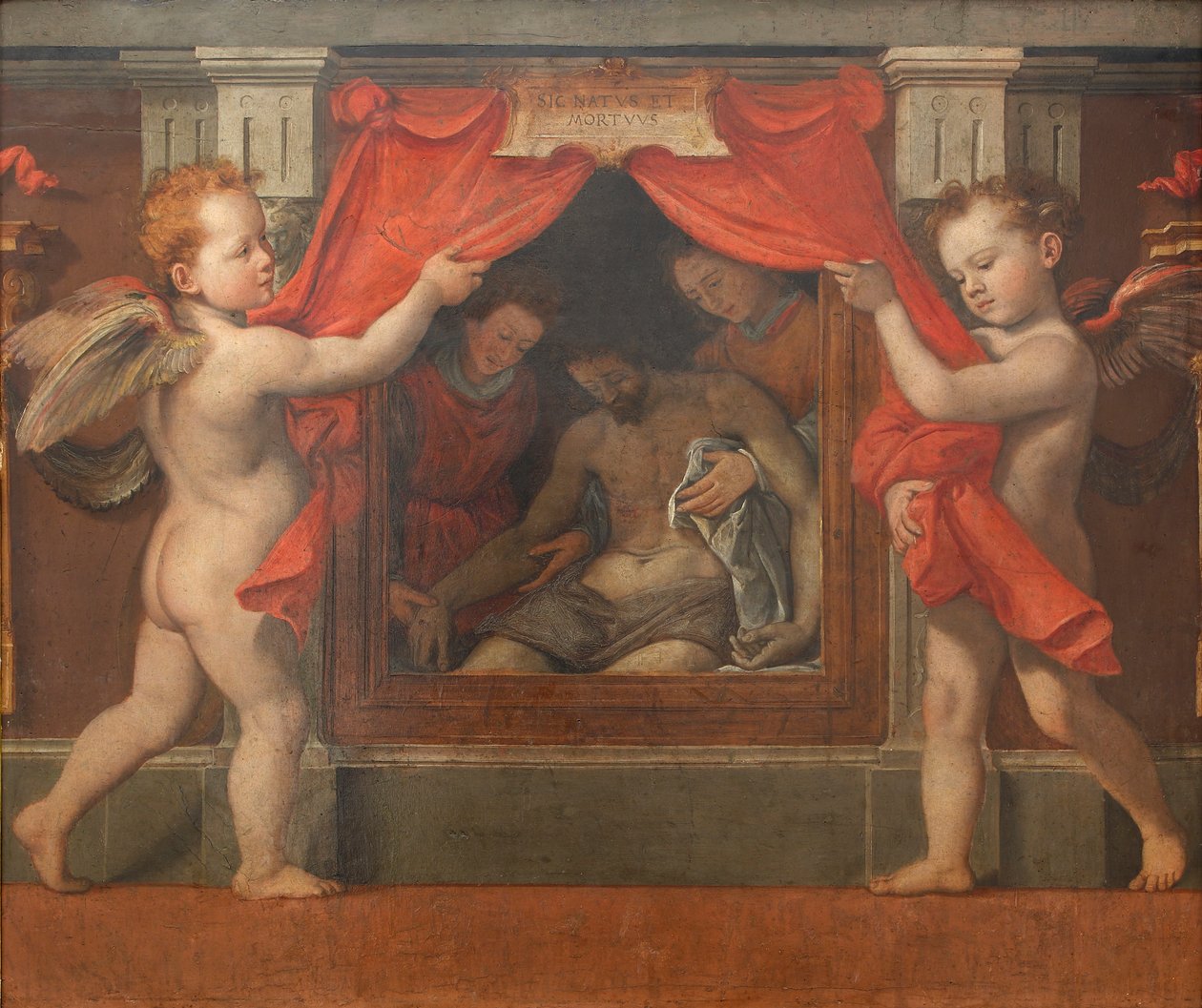 Pietà med to kjeruber, ca 1576. av Santi di Tito