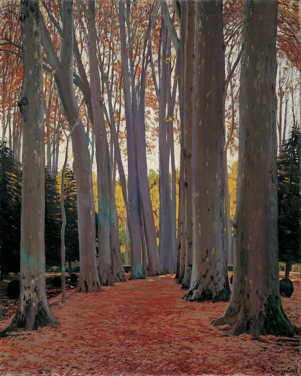 Avenue of Plane Trees av Santiago Rusiñol