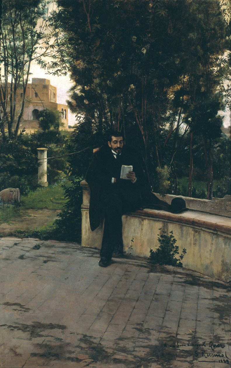 Mr. Quer in the Garden av Santiago Rusiñol