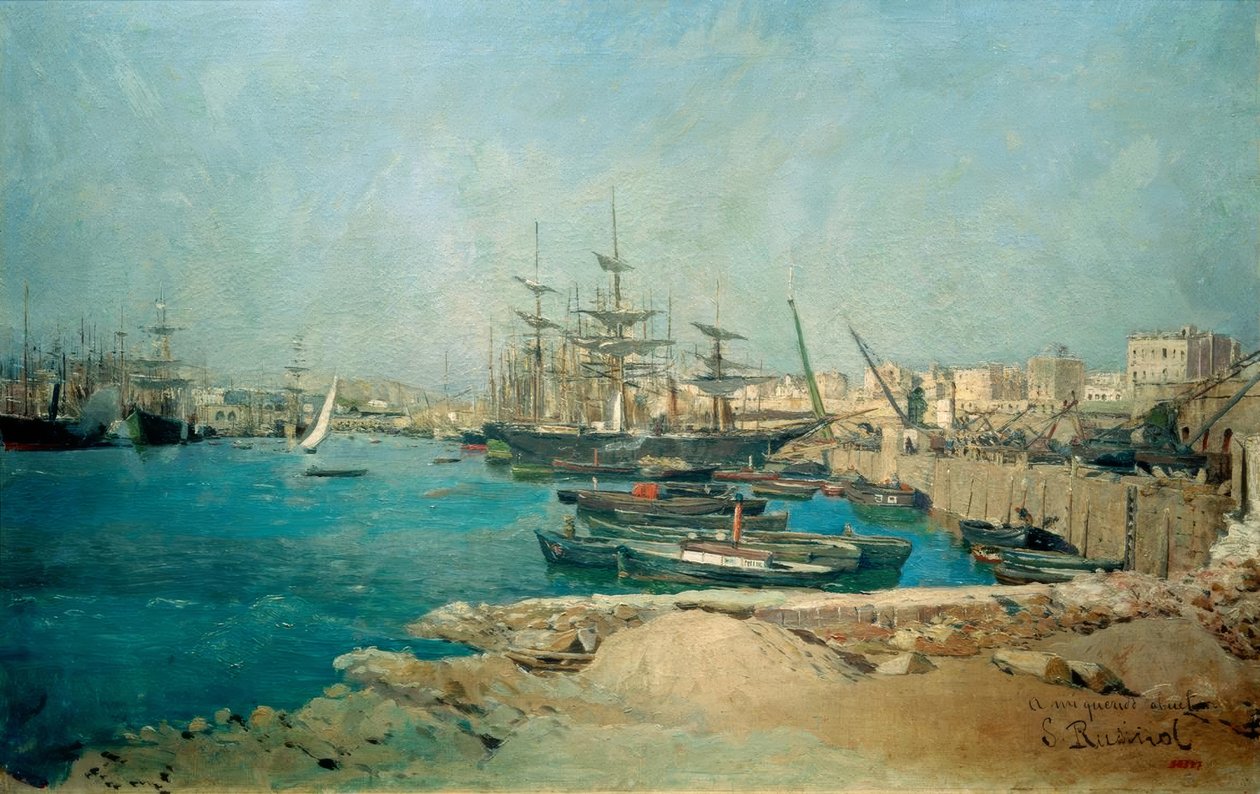 Barcelona, ​​havn av Santiago Rusiñol