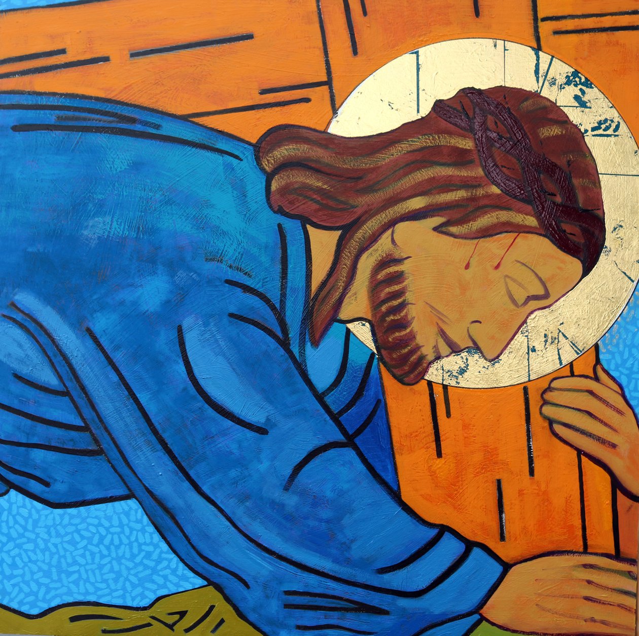 Jesus faller under korset av Sara Hayward