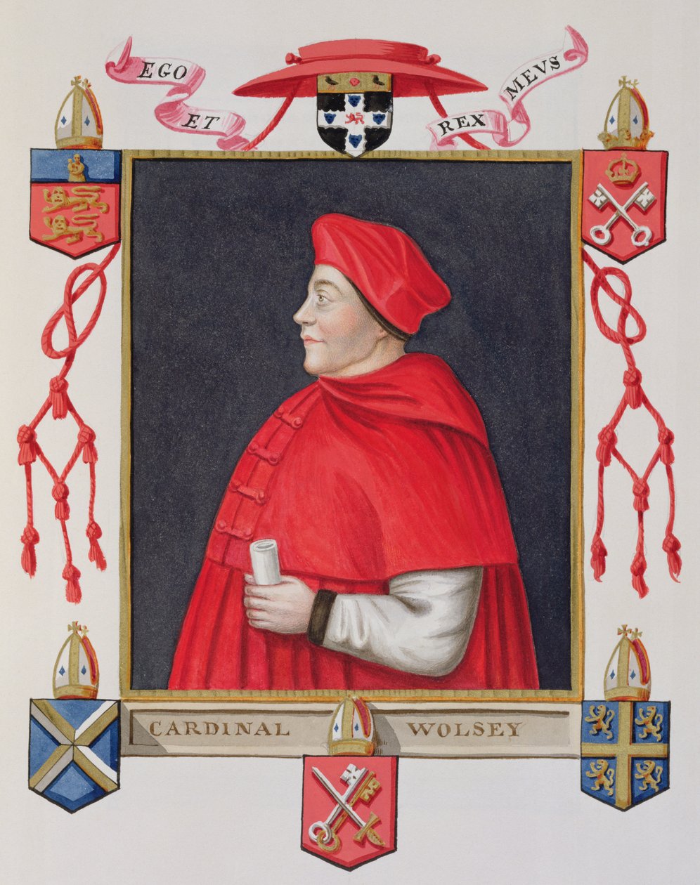 Portrett av Thomas Wolsey (ca. 1475-1530) kardinal og statsmann fra 
