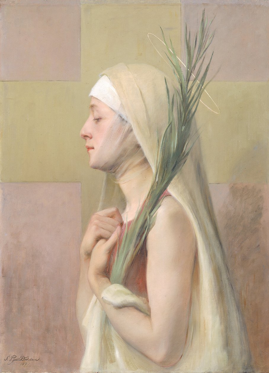 En martyr Saint Thechla, 1891. av Sarah Paxton Ball Dodson