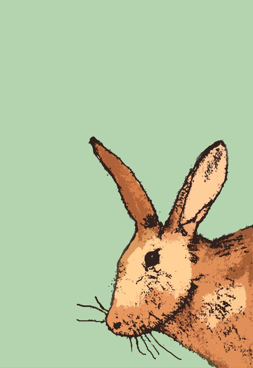 Hare, 2014 (monoprint) av Sarah Thompson Engels