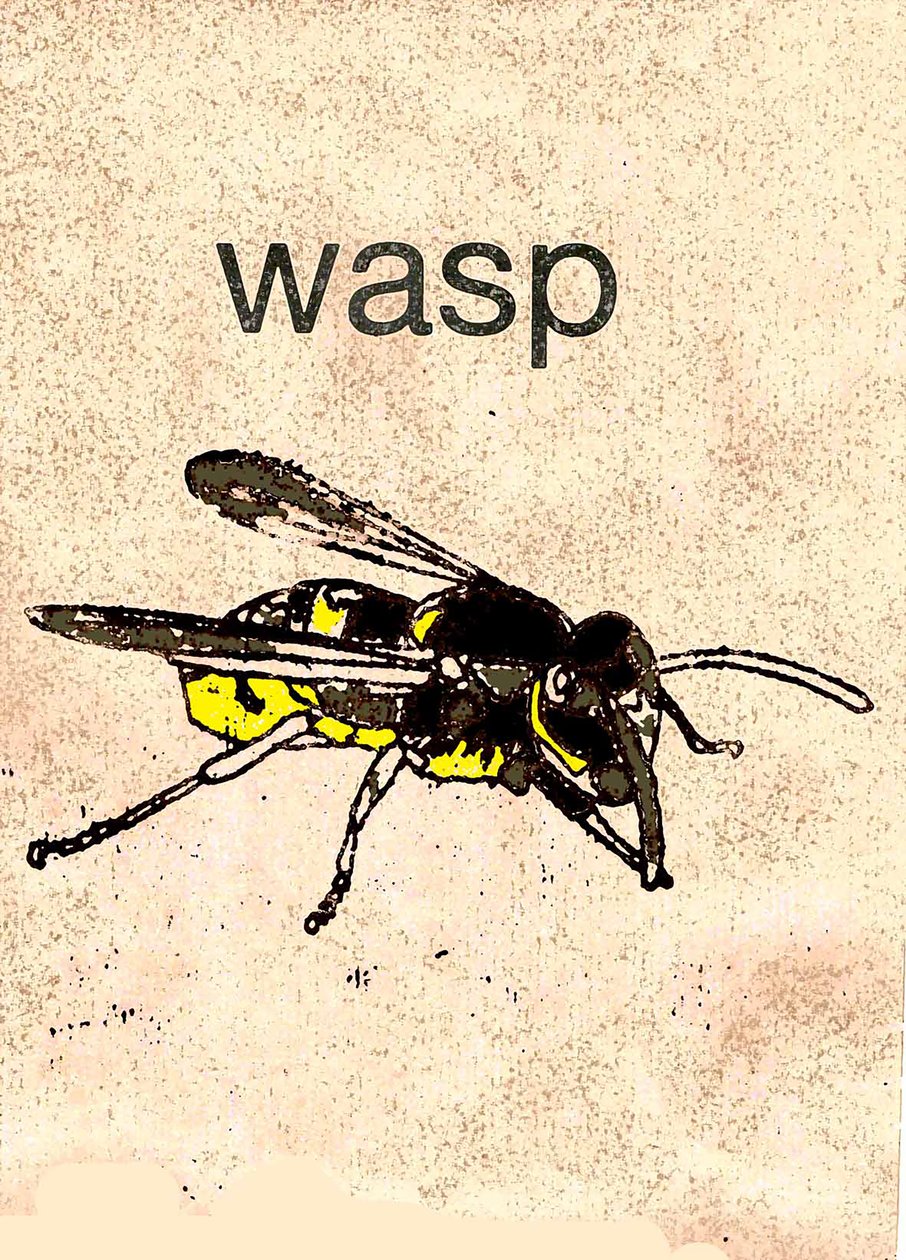 "Wasp" 2014 (monoprint) av Sarah Thompson Engels