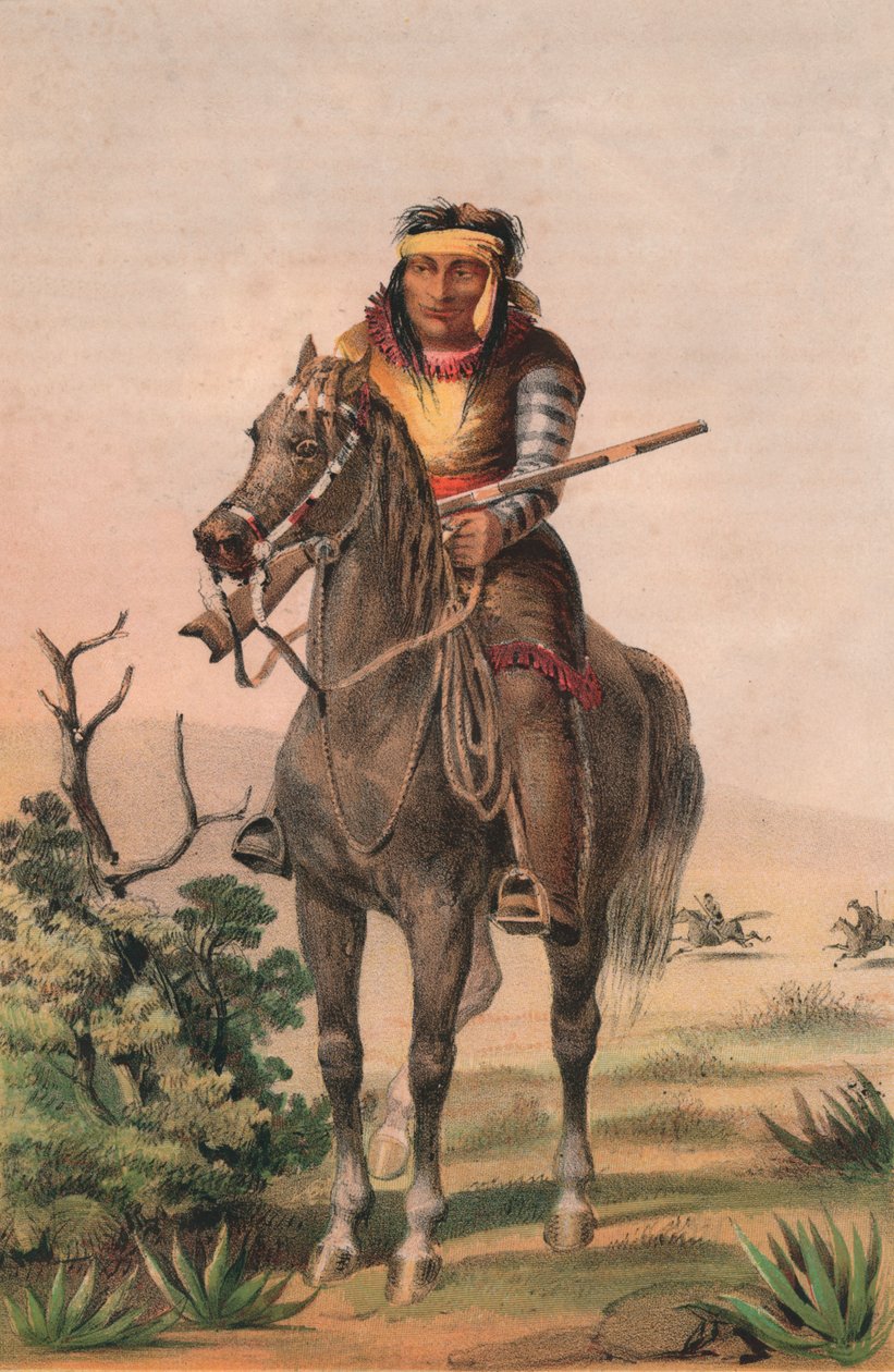 Tusenbein-kriger, c1857. av Sarony and Co